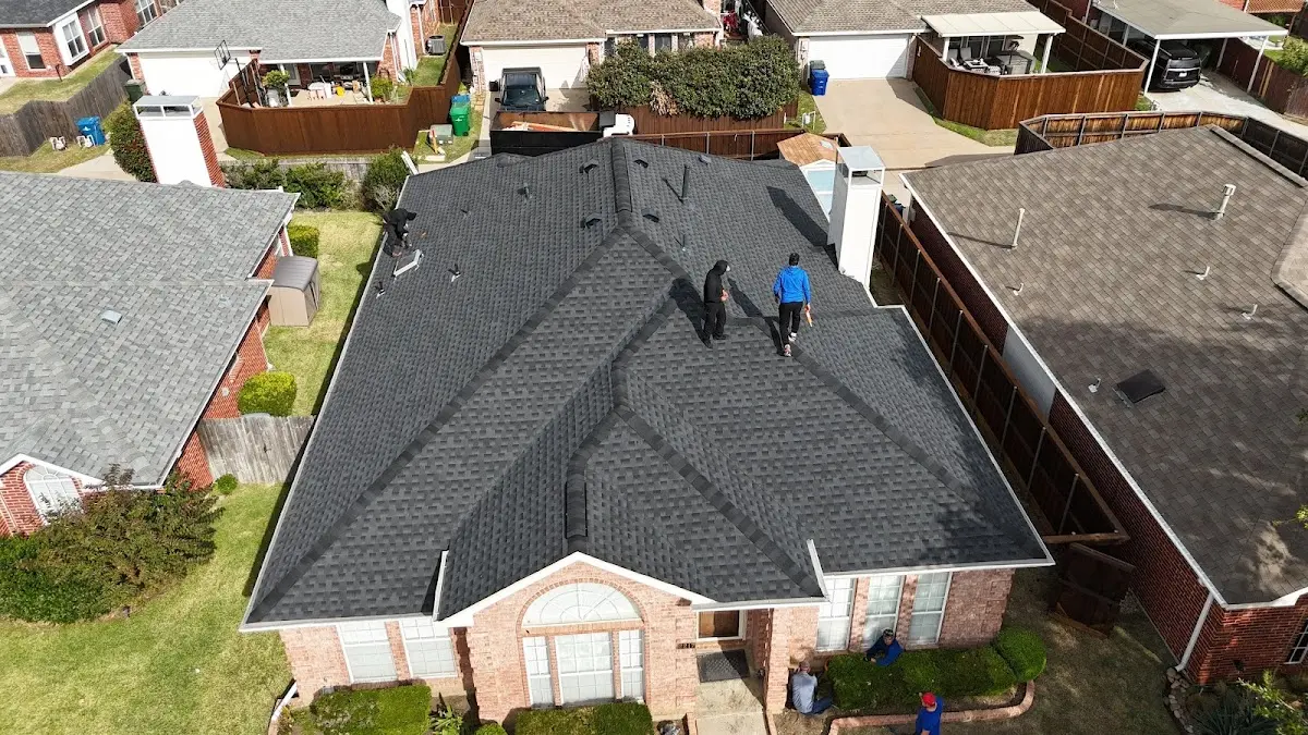 Slate & Tile Roof Repair work in progress on a Brownfields property
